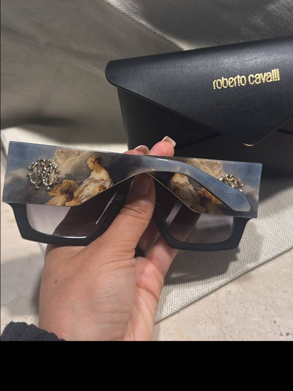 Special edition Roberto Cavalli Leopard-Print Oversized Square Sunglasses